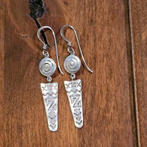 Sterling Silver Native American Kachina Earrings